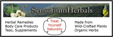 Sensorium Herbals. Herbal remedies, body care products, wild-crafted plants, organic herbs. Advertisement.