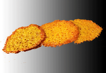 Three Cheese Crisps with Browned Edges