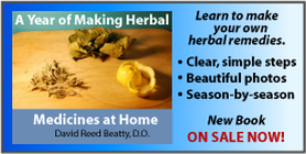 A Year of Making Herbal Medicines at Home, a new book by David Reed Beatty, D.O.